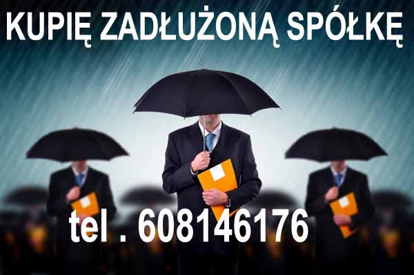 DEBERG LIMITED Kupimy Każdą Spółkę ? zarówno tych zadłużonych, jak i czystych. Interesuje nas praktycznie każdy rodzaj spółek, bez względu na wcześniejszą historię. Jeżeli jesteś zainteresowany współpracą skontaktuj się z nami ! ZAKŁADANIE SPÓŁEK - Oferujemy również całościową usługę błyskawicznej i efektywnej rejestracji spółek prawa handlowego w KRS, która obejmuje spółki jawne, komandytowe, komandytowo ? akcyjne, partnerskie, z ograniczoną odpowiedzialnością, akcyjne. Proponujemy kompleksowe doradztwo w zakresie działaności gospodarczej, tworzenie wehikułów optymalizacyjnych dla bezpieczeństwa ekonomicznego wspólników, oraz organizację wszelkich formalności. Nasze usługi to także efektywna pomoc wybiegająca w przyszłośc a obejmująca konsekwencje: konfiskaty rozszerzonej, konsekwencji JPK, etc. optymalizujemy także Spółki pod 299 Kodeksu Spółek Handlowych, www.naszeinwestycje.com tel: +48 608-146-176 biuro@naszeinwestycje.com
