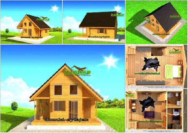 Domek Całoroczny Ocieplony Letniskowy Nowość 5m/7m 15/20mm