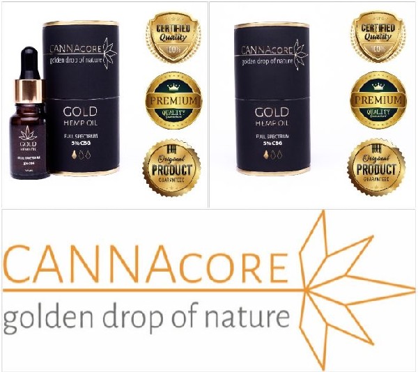 Olejek Konopny Gold Hemp Oil Cannacore 5% Cbg Full Spectrum