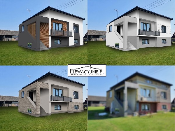Projekt Elewacji, Wizualizacje 2d/3d, Projekt Elewacja Domu