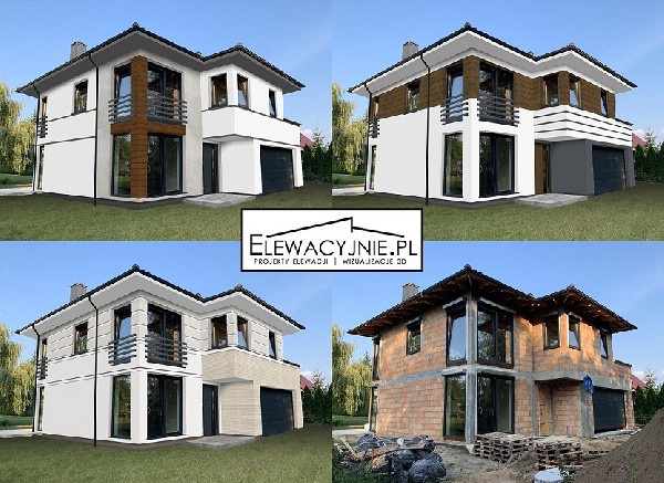 Projekt Elewacji, Wizualizacje 2d/3d, Projekt Elewacja Domu 3