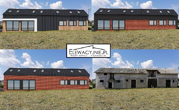 Pomysł Na Projekt Elewacji Domu / Elewacje Domów / Wizualizacje 3d 3