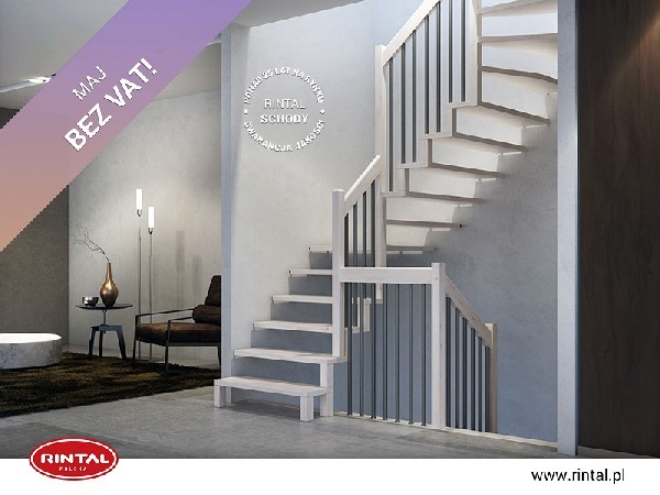 Wiosna na zewnątrz, a wewnątrz nowe schody! Prawda, że doskonały pomysł? Maj to dobry czas, aby zaplanować wiosenne zmiany i przygotować się na nadchodzący sezon. Rintal Polska, wiodący producent SCHODÓW do wnętrz organizuje PROMOCJĘ: MAJ BEZ VAT w formie zniżki w wysokości 8% na zakup schodów wraz z poręczą i montażem. Skorzystaj z bezpłatnego pomiaru, projektu oraz otrzymaj wizualizację schodów w swoim wnętrzu gratis! Szczegóły oraz wzbogacona o nowe modele schodów oferta Rintal dostępna jest na stronie www.rintal.pl. Nasi doradcy są do dyspozycji na terenie całego kraju. Umów się na BEZPŁATNY POMIAR!??www.rintal.pl e-mail: k.prabucka@rintal.pltel. Dział Handlowy: +48 58 532 42 55