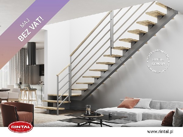 Wiosna na zewnątrz, a wewnątrz nowe schody! Prawda, że doskonały pomysł? Maj to dobry czas, aby zaplanować wiosenne zmiany i przygotować się na nadchodzący sezon. Rintal Polska, wiodący producent SCHODÓW do wnętrz organizuje PROMOCJĘ: MAJ BEZ VAT w formie zniżki w wysokości 8% na zakup schodów wraz z poręczą i montażem. Skorzystaj z bezpłatnego pomiaru, projektu oraz otrzymaj wizualizację schodów w swoim wnętrzu gratis! Szczegóły oraz wzbogacona o nowe modele schodów oferta Rintal dostępna jest na stronie www.rintal.pl. Nasi doradcy są do dyspozycji na terenie całego kraju. Umów się na BEZPŁATNY POMIAR!??www.rintal.pl e-mail: k.prabucka@rintal.pltel. Dział Handlowy: +48 58 532 42 55
