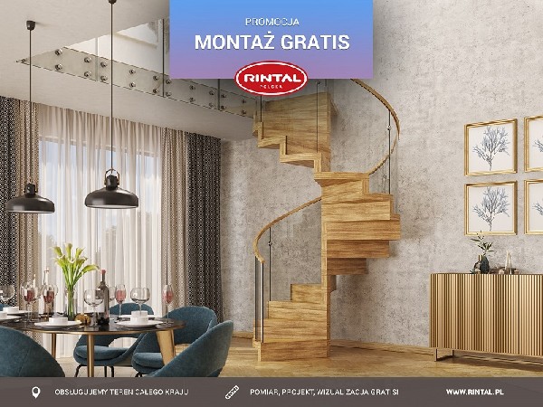 Wakacyjna aura w pełni. Lato to idealny czas na zmiany i remonty. Dlatego tylko w sierpniu wiodący producent schodów do wnętrz oferuje swoim klientom wyjątkową promocję: Montaż schodów gratis! Tylko teraz możecie Państwo zainwestować w nowoczesne schody Rintal z niepowtarzalnymi poręczami i balustradami bez dodatkowych opłat za montaż. Zniżka obowiązuje od 01.08 do 31.08.2023 r. przy zakupie schodów wraz poręczami i balustradami. Zapraszamy do zapoznania się ze szczegółami promocji, a także ze wzbogaconą o nowe modele schodów ofertą Rintal. Wszystkie informacje dostępne są na stronie internetowej: www.rintal.pl. Doradcy Rintal są do dyspozycji na terenie całego kraju. Pomiar, projekt oraz fotorealistyczna wizualizacja schodów GRATIS!?www.rintal.pl e-mail: k.prabucka@rintal.pltel. Dział Handlowy: +48 58 532 42 55