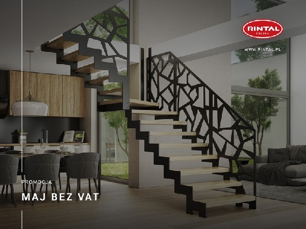 Jeśli planujesz zakup nowych schodów i chcesz nadać swojemu domowi niepowtarzalnego, luksusowego charakteru, to ta oferta jest dla Ciebie. W maju możesz zainwestować w eleganckie, nowoczesne i efektowne schody oszczędzając 8% z tytułu wyjątkowej PROMOCJI RINTAL POLSKA - MAJ BEZ VAT.Promocja obowiązuje od 1.05 do 31.05.2024 r. i obejmuje zakup schodów wraz z poręczą i montażem. Zapraszamy do zapoznania się ze szczegółami promocji, a także ze wzbogaconą o nowe modele schodów ofertą Rintal. Wszystkie informacje dostępne są na stronie internetowej: www.rintal.pl. Doradcy Rintal Polska są do dyspozycji na terenie całego kraju. Pomiar i projekt schodów wykonamy nieodpłatnie. Każdy z naszych klientów może także otrzymać wizualizację zamówionych schodów w promocyjnej ofercie ?Wizualizacja gratis??www.rintal.pl e-mail: schody@rintal.pltel. Dział Handlowy: +48 58 532 42 55