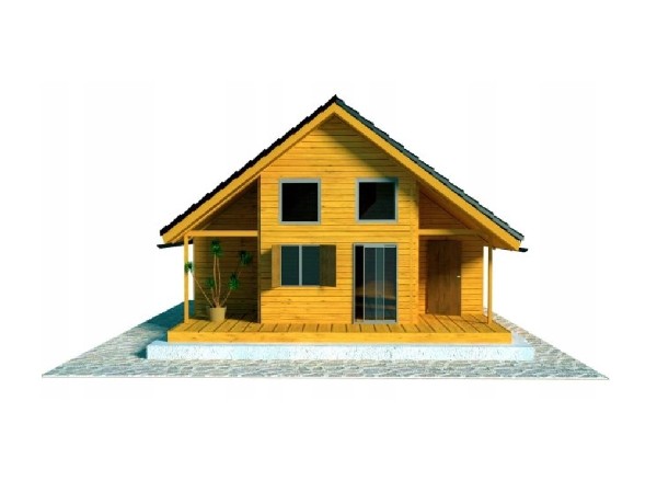 Całoroczny Drewniany Domek Letniskowy 4x6 M Z Desek 15 Mm 2