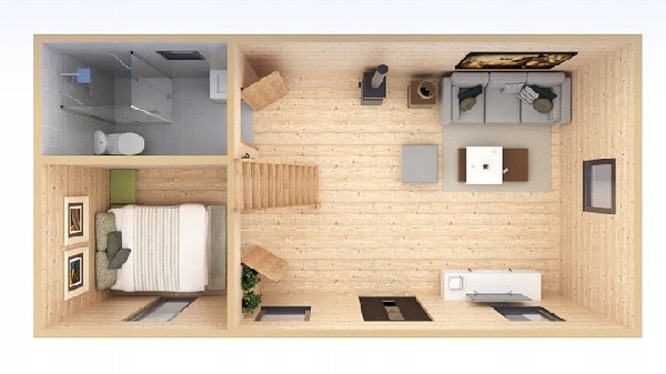 Nowy Domek Z Antresolą Do Samodzielnego Montażu 21,5m2  4,3m/5m 4